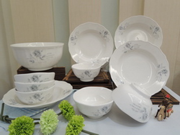 灰玫瑰11件餐具組(1+4+6)