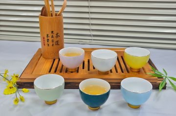 6入七彩品茗杯