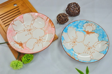 粉櫻花2入8"湯盤