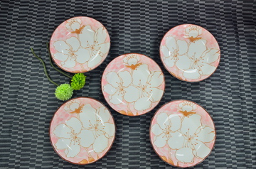 粉櫻花5入6.5"湯盤