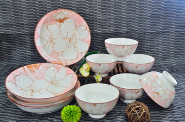 粉櫻花10件餐具組