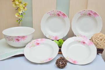 粉黛佳人5件餐具組(1+4)