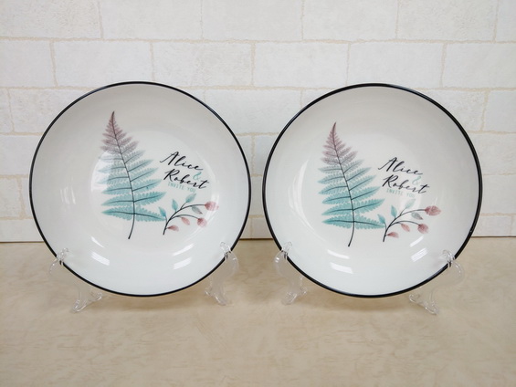 彩色聖誕2入8"湯盤